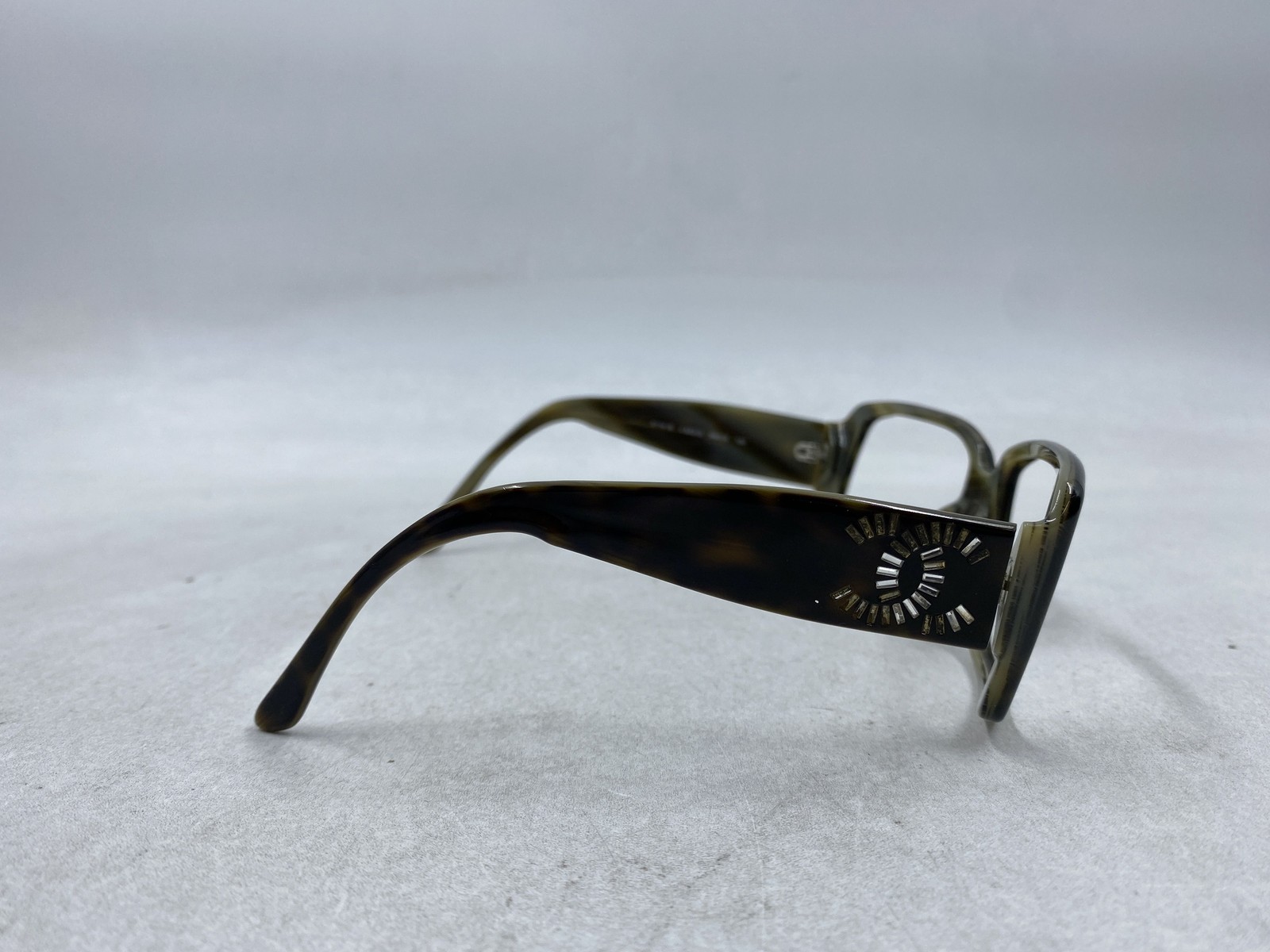 Chanel Black Patterned Rectangular Eyewear Glasses - image 5