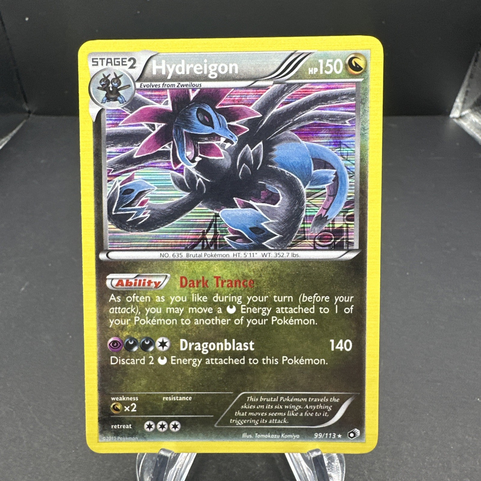 Pokémon Hydreigon 99/113 Holo Rare Legendary Treasures NM