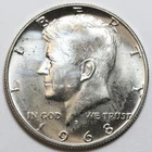 1968-D 50c Kennedy 40% Silver Half Dollar Uncirculated - RAW - Great Luster