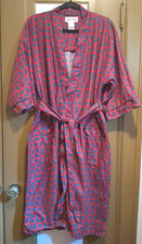 Vintage Pierre Cardin MidCentury Robe. Men Fit-all. Red W/geometric Pattern. USA