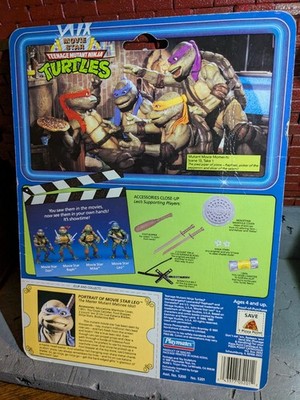 TMNT TEENAGE MUTANT NINJA TURTLES 1992 MOVIE STAR LEO LEONARDO FULL CARDBACK