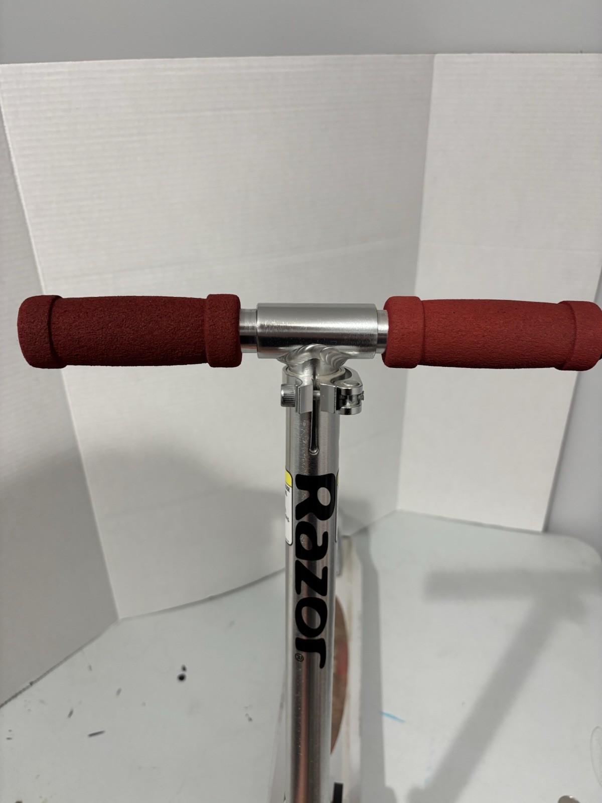 Authentic Razor Kick Scooter Red Two Wheeled Kids Folding Adjustable Height Used