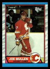 1989-90 Topps Joe Mullen Calgary Flames #196 HOF HIGH GRADE NO CREASES