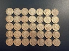 35 Roosevelt Silver Dimes 90% Silver, All Dated 1947, Circulated Lot