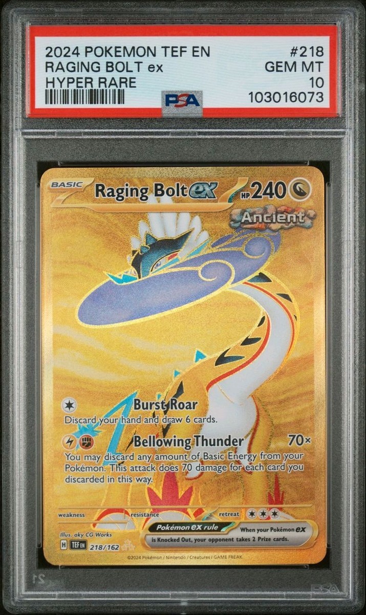 PSA 10 Gem Mint Raging Bolt ex 218/162 Sv05: Temporal Forces | eBay