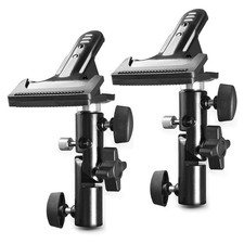 Photo Studio Heavy Duty Metal Clamp Holder with 5/8 Light Stand and Umbrella ...