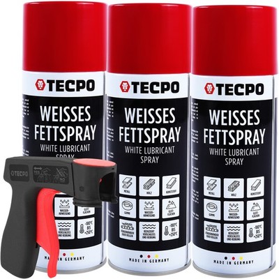 WEISSES FETTSPRAY SPRÜHFETT 3x 400ml KORROSIONSSCHUTZ SCHMIERMITTEL + SPRÜHER