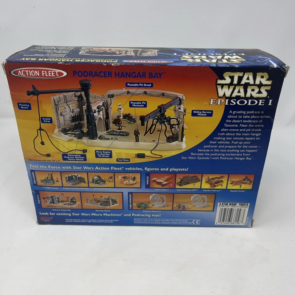 Flota de acción Galoob 1998 Star Wars Episodio I - Pod Racer Hanger Bay - Nuevo sellado Foto 2 de 4