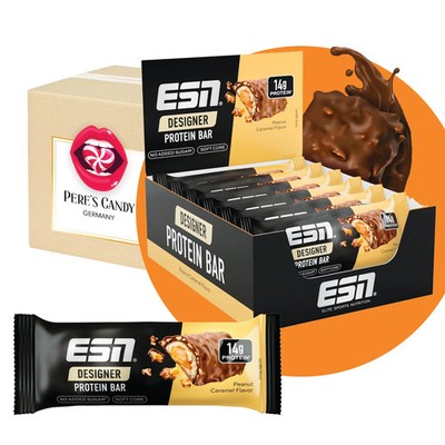 ESN Designer Protein Bar Box 12x45g - Peanut Caramel - Made in Germany