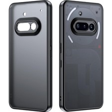 Handyh&uuml;lle f&uuml;r Nothing Phone 3a, Mattes Finish, Sto&szlig;fest, Transparent, Schwarz