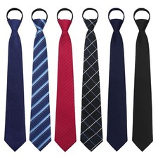 Pre-tied Adjustable Men's Neckties, Zipper Ties for Men Accessories Wedding