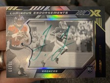 Jerry Jeudy 2020 XR Luminous Orange Rookie Auto LE-JJ Browns Broncos /99 RC 🔥🏈