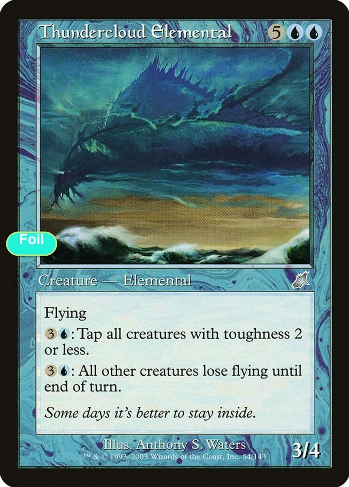 Thundercloud Elemental - Foil - SCG - 54 NM/LP