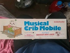 Vtg 1972 Knickerbocker Musical Crib Mobile Raggedy Ann  Andy No.3705 WOW A 