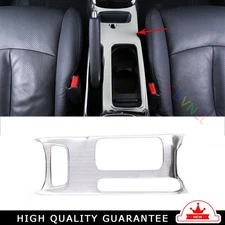 Car Console Gear Shift Water Cup Panel For Nissan Sentra 2013-19 Silver Titanium