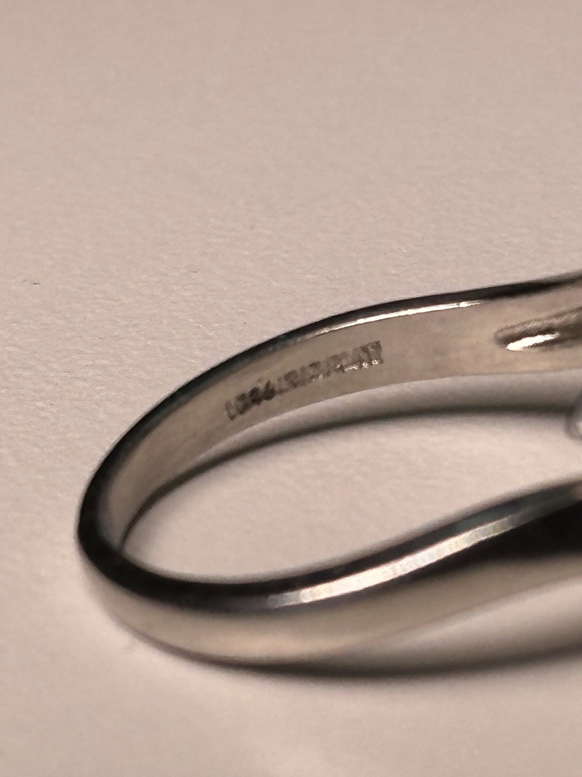 Solid Platinum Ring & Approx. .40 Ct Natural Bagu… - image 4