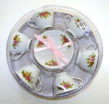 NEW JOSEPH SEDGH PINK,RED ROSE 12 PC COFFEE,TEA CUP,SAUCER FOR 6 IN BOX