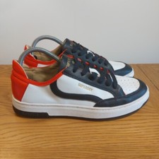 Superdry Sports Champs Japan 54 Trainers Leather Size UK 7 White Black Red. Used