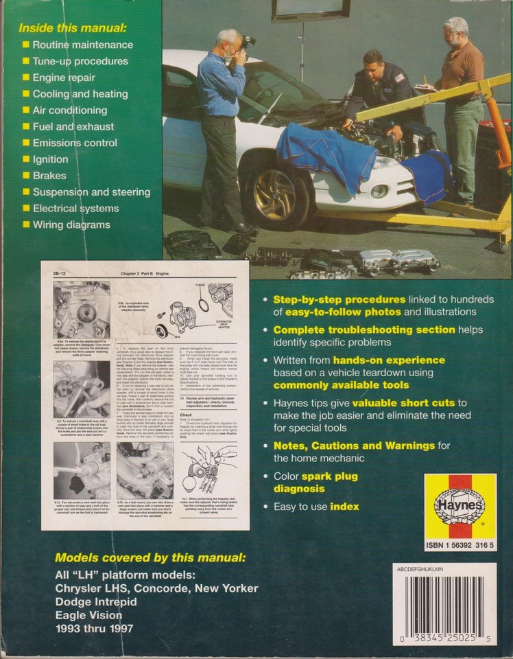 1993 1997 CHRYSLER LHS, CONCORDE, NEW YORKER, INTREPID & EAGLE REPAIR