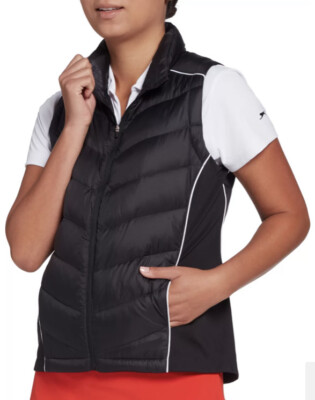 Women's Slazenger Down Fill Tech Black And White Golf Vest Sz XXL NWT $70 