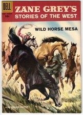 ZANE GREY'S STORIES OF THE WEST  38 DELL  1958 PAINTED COVER