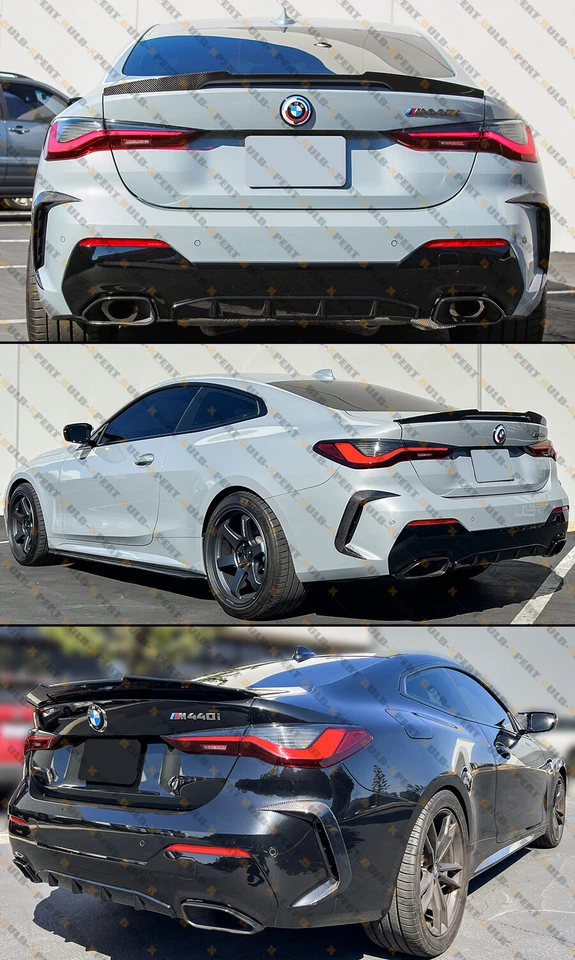 PARA BMW 430i M440i M SPORT FIBRA DE CARBONO PARACHOQUES TRASERO VENTILACIÓN LATERAL MOLDURA CANARD Foto 4 de 4