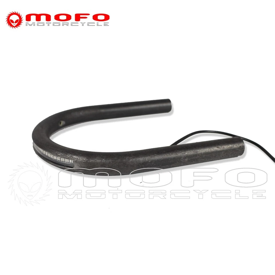 Aro de marco de bucle de asiento trasero de acero para motocicleta con luz trasera de freno LED para Café Racer Foto 4 de 4