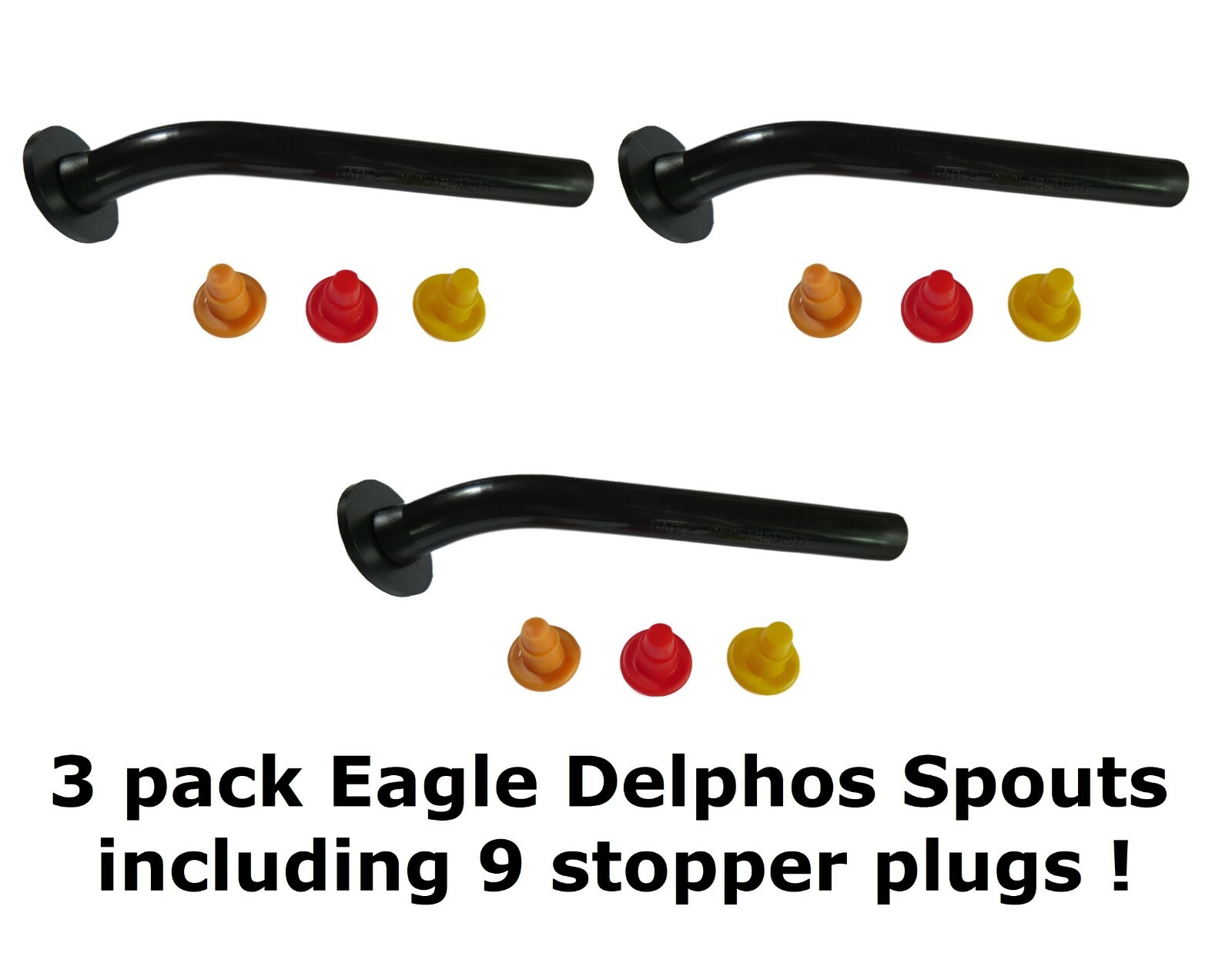 👉3 EAGLE DELPHOS Gas Can Replacement Spouts Rubber Jerry BONUS 9