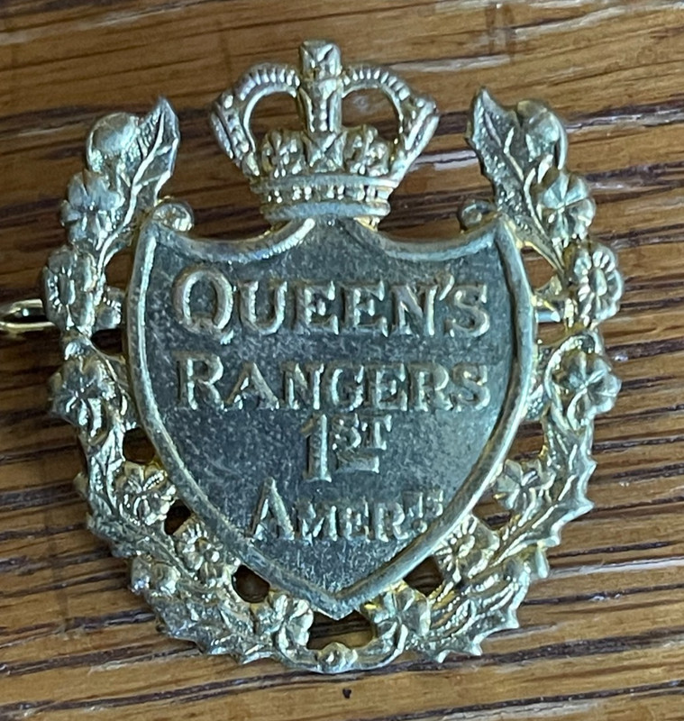 CANADA ARMY QUEEN'S RANGERS 1ST AMERICAN BADGE INSIGNIA