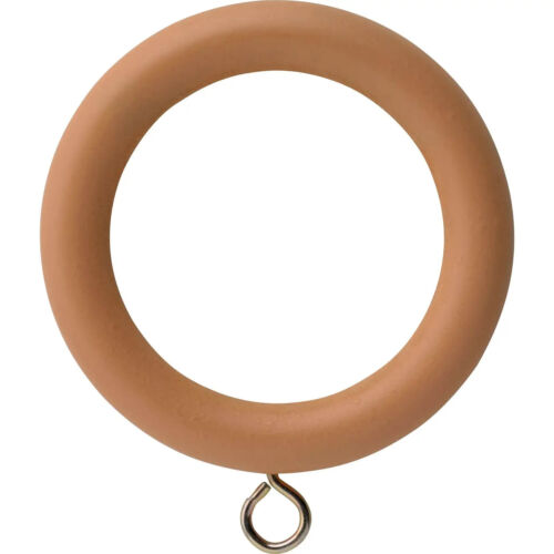LBB Natural Wood 28mm Curtain Rings 6 pack - Picture 1 of 1