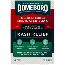 Domeboro Calming & Soothing Medicated Soak Rash Relief Powder 12 Count Pack of 6