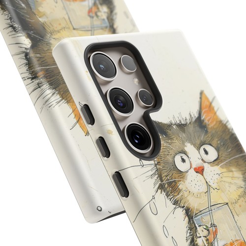 Cat Art Straw Orange Beverage Phone Case for iPhone, Samsung Galaxy, Pixel - 第 152/240 張圖片