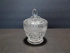 Anchor Hocking Wexford Footed Sugar Bowl, Candy Dish with Lid 5" tall Vintage #3