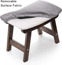 Small Foot Stool Footrest Ottoman W/ Wood Legs Sofa Tea Seat Stool Padded Modern