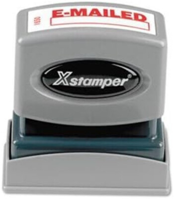 Xstamper ECO-GREEN One-Color Title Stamp STAMP,E-MAILED,RD 82412 (Pack of10)