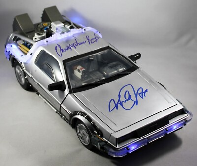 MICHAEL J FOX CHRISTOPHER LLOYD SIGNED BACK TO THE FUTURE