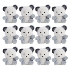 Factory Direct Craft Package of 24 Sitting Flocked Baby Panda Bears | Tiny 