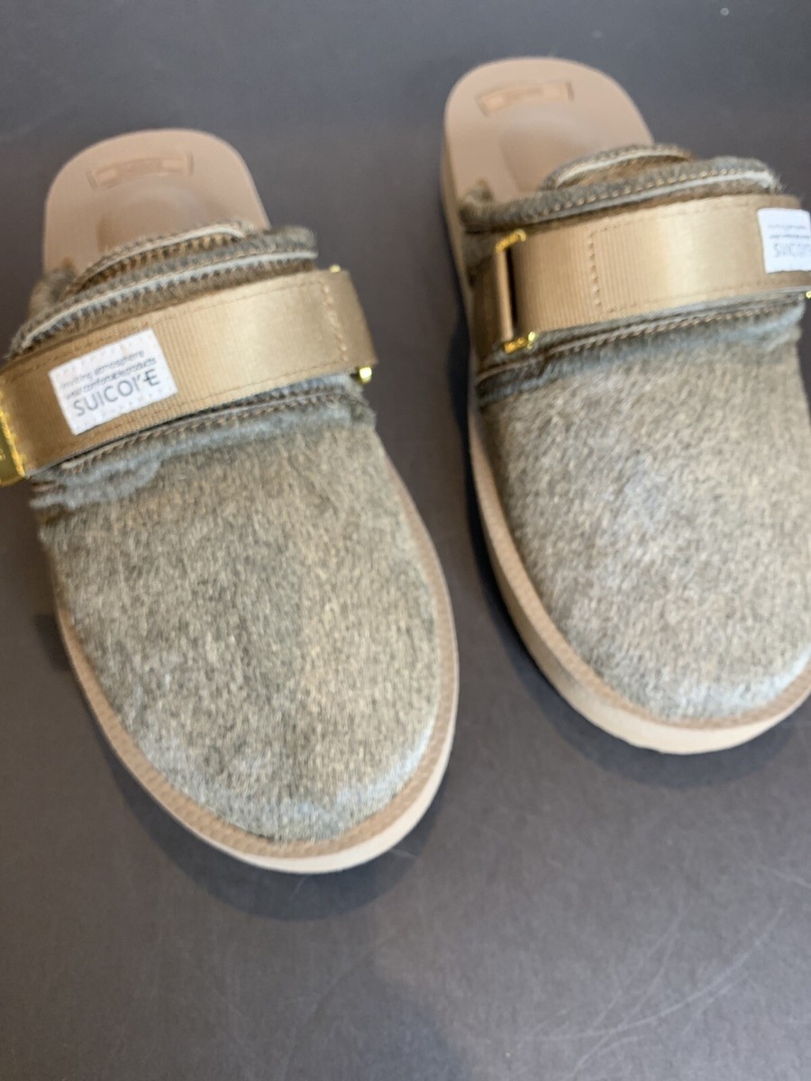 【関税込み】Suicoke ブラウン＆ホワイト ZAVO-VHL サンダル Suicoke Zavo-VHL Textured Slides Mules Clogs Brown Ponyhair