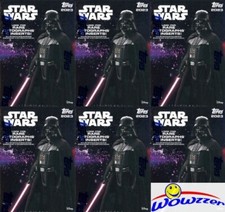 (6) 2023 Topps Star Wars FLAGSHIP EXCLUSIVE Sealed Blaster Box-GOLD PARALLELS! 