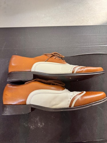 Giorgio Brutini Men's Wingtip Oxford Dress Shoes, Brown & White, Size 9.5M - Picture 9 of 9