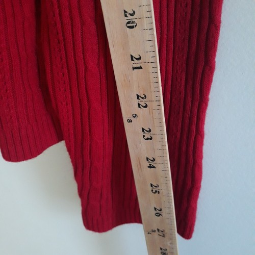Casual Corner Annex Sweater Woman XL Red Long Sleeve Round Neck Cable Knit - Picture 5 of 9