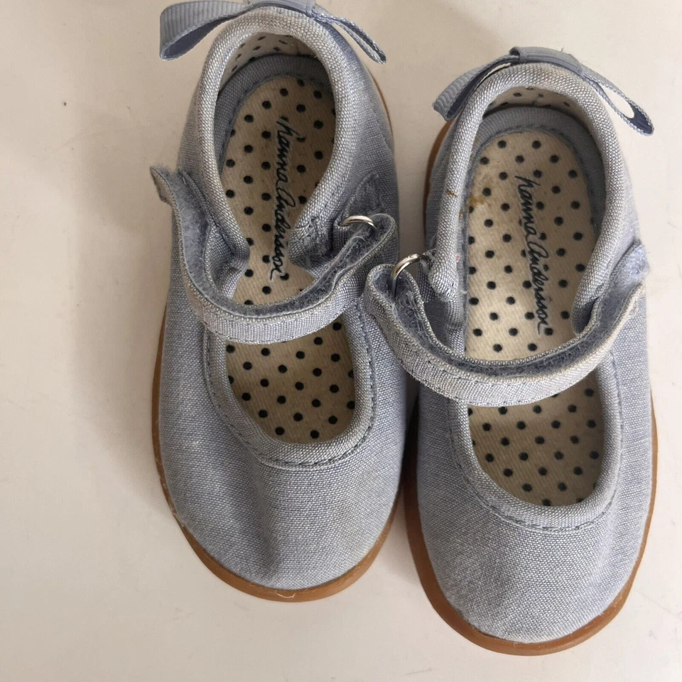 Hanna Andersson Azul Mary Jane Cierre de Gancho y Lazo Zapatos con Arco Talla 3.5 Foto 2 de 4