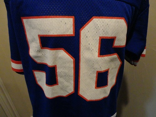 Vtg 80's Blue New York Giants #56 Lawrence Taylor NFL Football Screen Jersey M - 第 10/10 張圖片