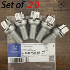 20Pcs Genuine Wheel Lug Bolts Nuts 0009905107 For Mercedes Benz C207 W204 W211