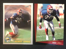 NFL - Henry Jones 1993 Fleer League Leader & 1993 Select Football - Bills