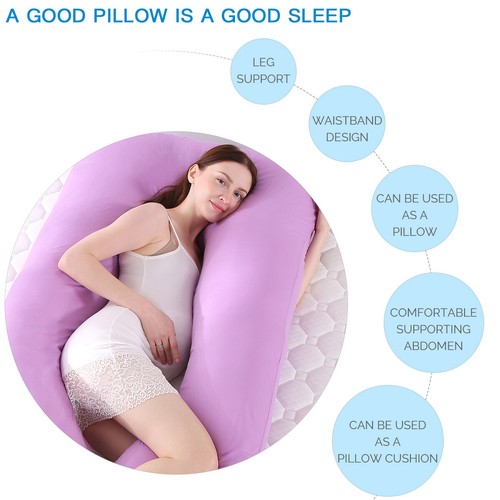 Almohada de embarazo maternidad vientre contorneado cuerpo embarazada forma de U cojín de alimentación - Imagen 29 de 76