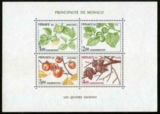 Monaco 1981 Four Seasons of the Persimmon Tree, Minisheet UNM / MNH