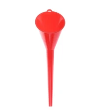 Red Long Neck Plastic Multi Purpose Auto Transmission Filler Oil Funnel