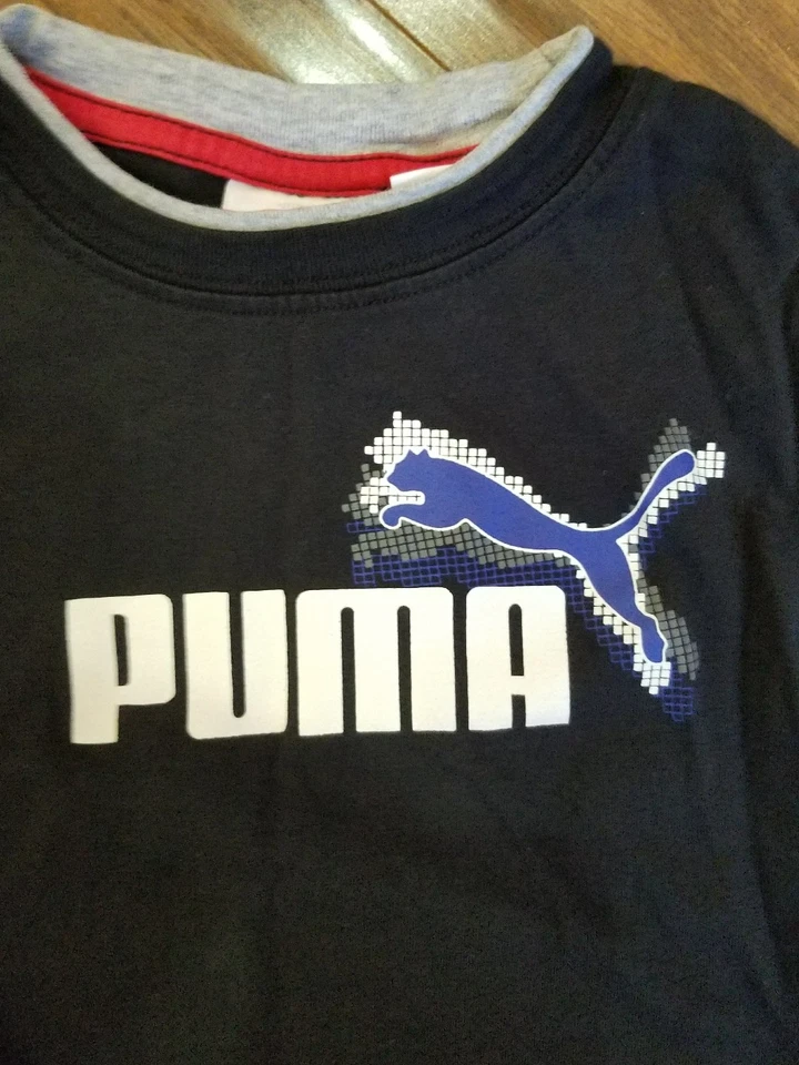Camisa preta manga longa tamanho 3T Puma menino  - Imagem 2 de 3