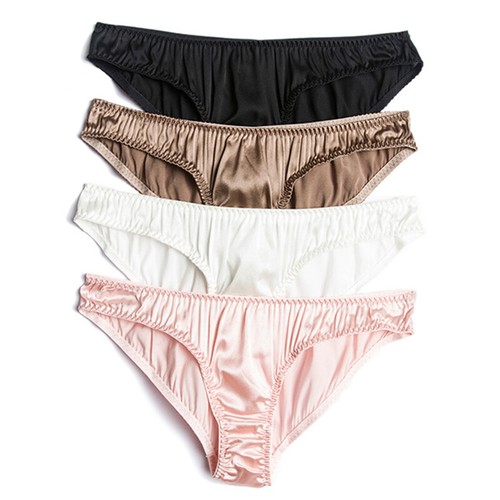 4 Pack Women 88% Mulberry Silk Panties Sexy Briefs Underwear Bikini Thong TG215 - Picture 3 of 11